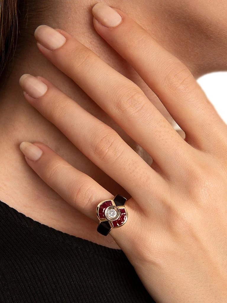 Melis Goral Reflection 14K Gold, Diamond & Ruby Ring 3