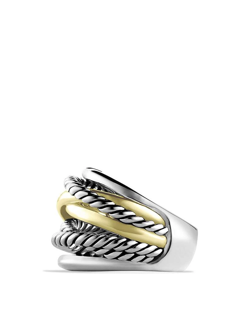David Yurman Crossover Wide Ring with 14K Gold 2