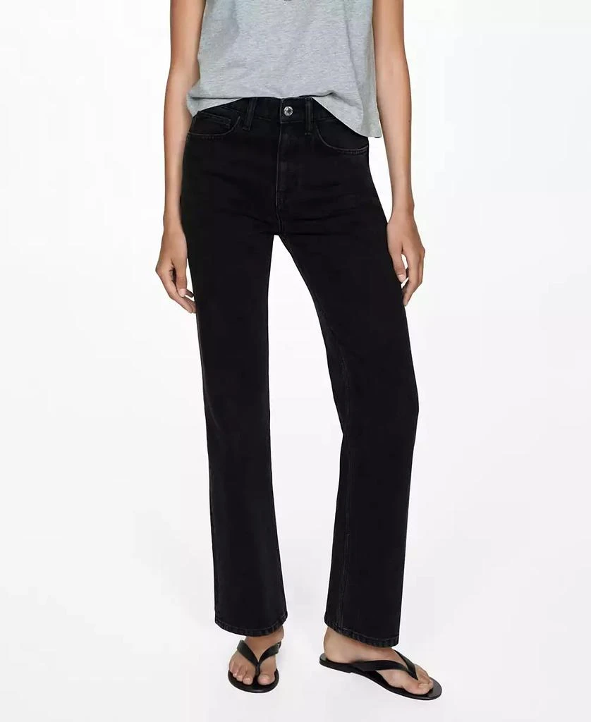Mango Women's Matilda Medium-Rise Straight-Fit Jeans 1