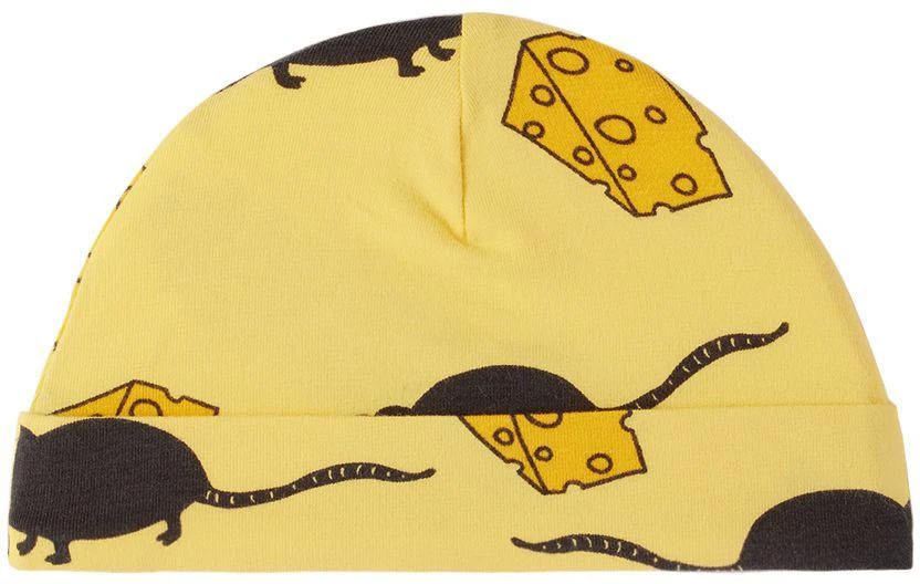 Mini Rodini Baby Yellow Mouse Beanie 2