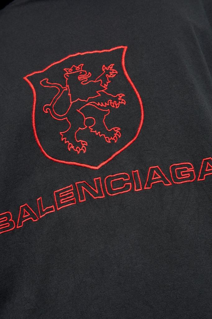 送料込+BALENCIAGA+Lion Club Tシャツ オーバーサイズ Men's Lion Club T-shirt Oversized in Black/red | Balenciaga US