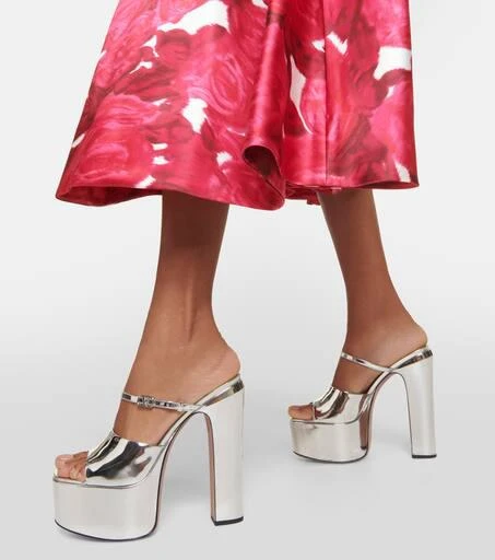 Valentino Tan-Go 155 patent leather platform mules 4