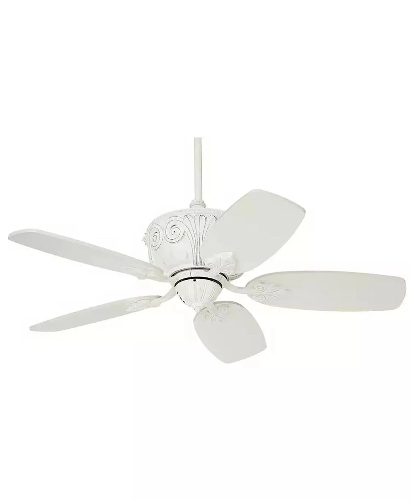Casa Vieja 44" Casa Deville Rustic Shabby Chic Country Cottage Indoor Ceiling Fan Vintage-like Antique Rubbed White Five Blade for House Bedroom Living Room Home Kitchen Family Dining Office - Casa Vieja