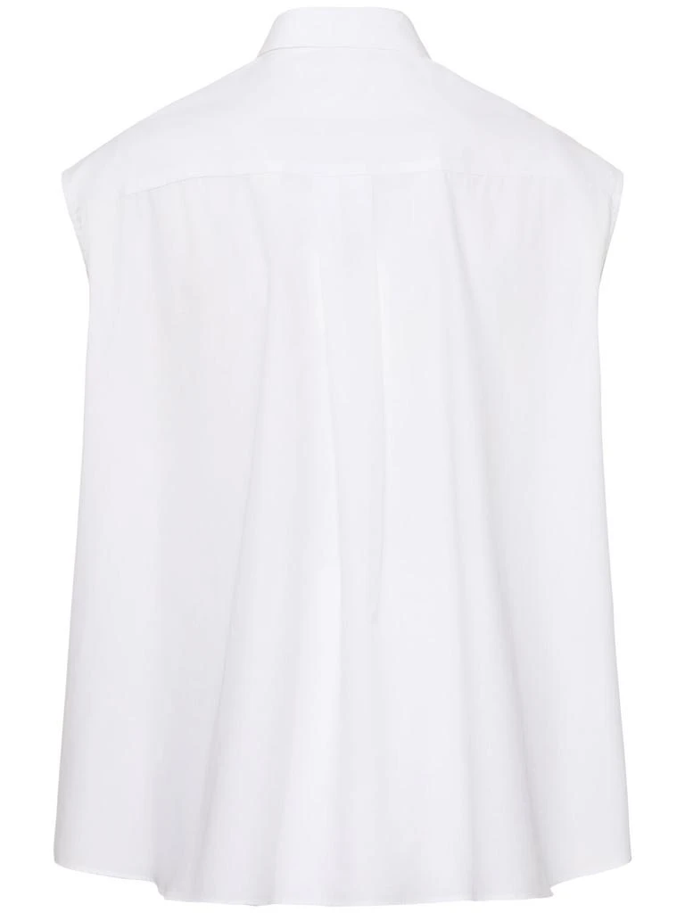 SACAI Cotton Blend Poplin Sleeveless Shirt 4