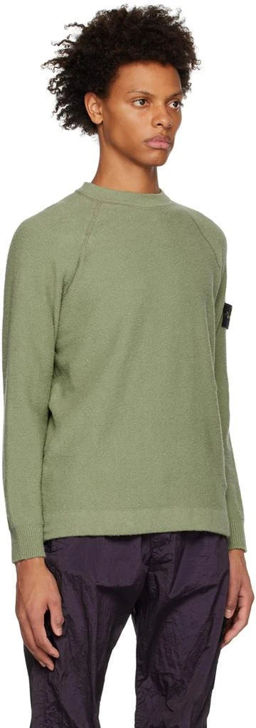 Stone Island Green Brushed Sweater 2