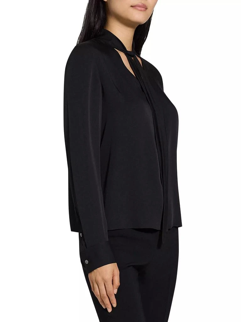 Theory Silk Tie-Neck Blouse 4