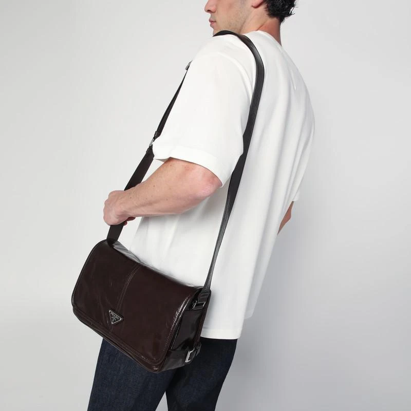 Prada Brown shoulder bag with flap 2