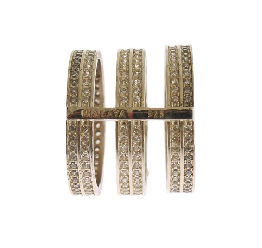 Nialaya Nialaya Authentic Clear CZ 925 Sterling Silver Ring 5
