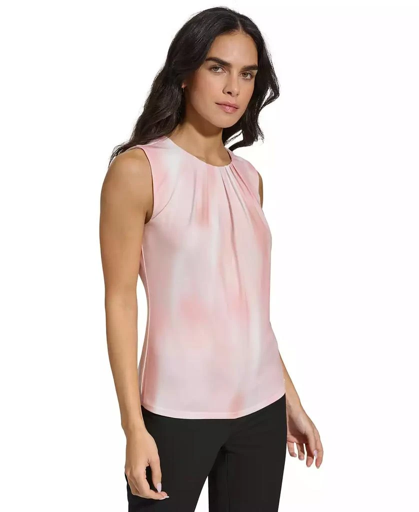 Calvin Klein Women's Printed Pleat-Neck Sleeveless Top 3