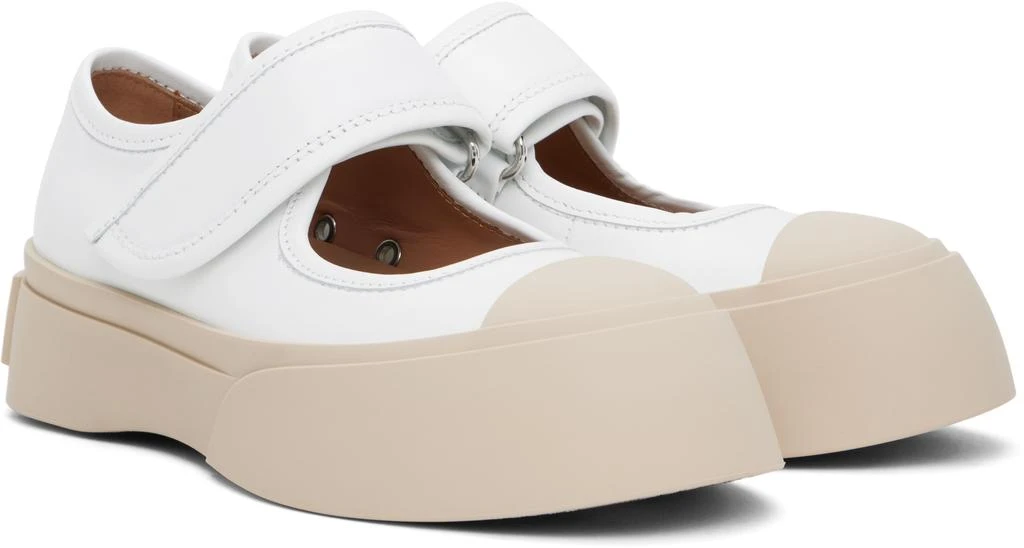 Marni White Pablo Mary Jane Ballerina Flats 4
