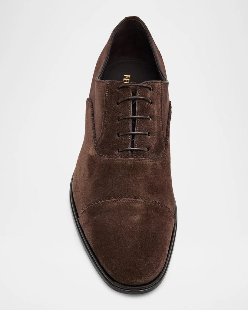 Salvatore Ferragamo Boston Cap Toe Lace Up Dress Shoes Brown Sz 8.5 E FERRAGAMO Boston Leather Lace Up Dress Shoes | Shopbop main image 3
