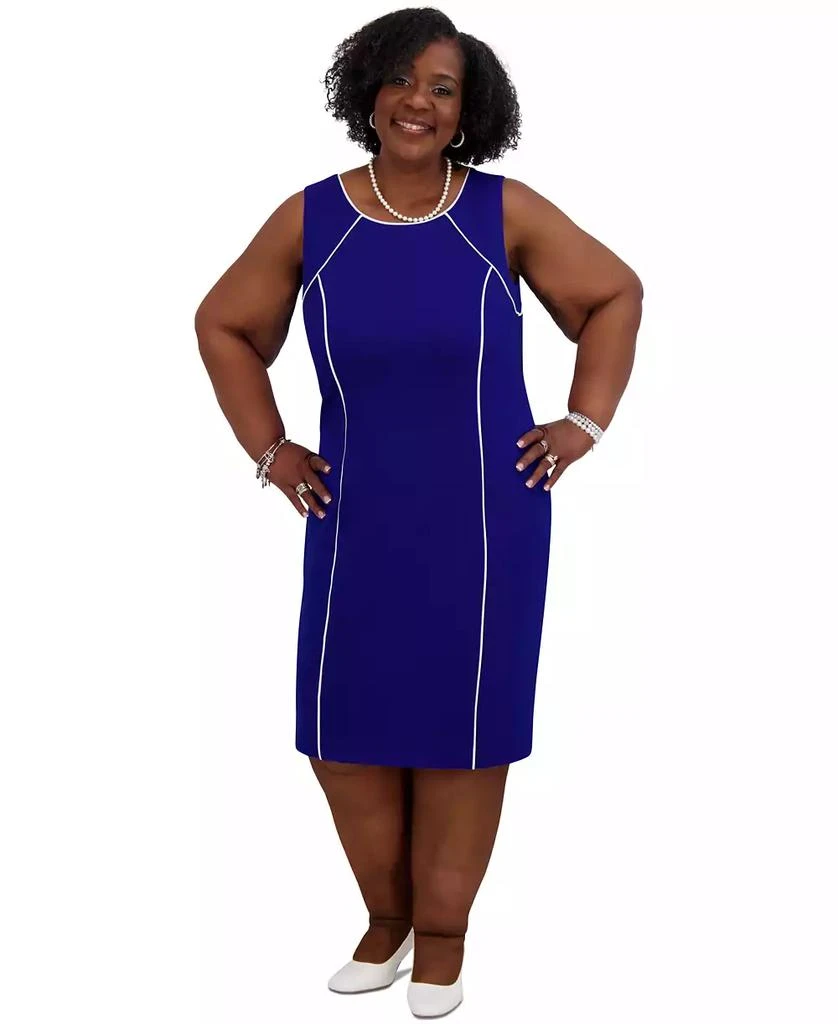 Kasper Women's Piped Sheath Dress, Regular & Plus Size 4