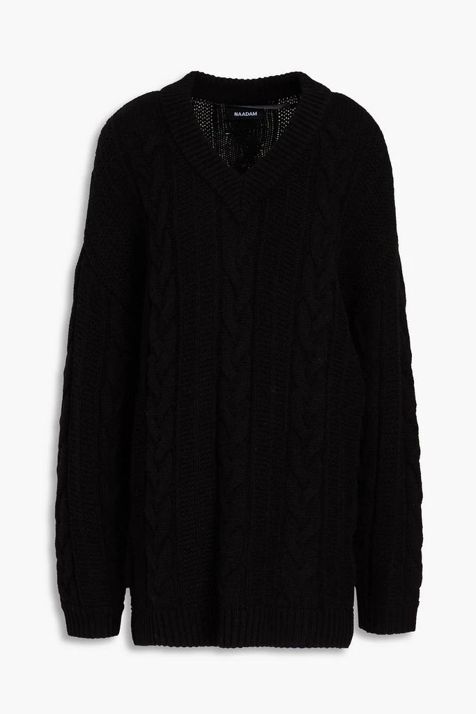 Naadam Cable-knit wool and cashmere-blend sweater 1