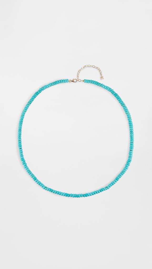 MATEO Turquoise Beaded Necklace - 4mm Beads