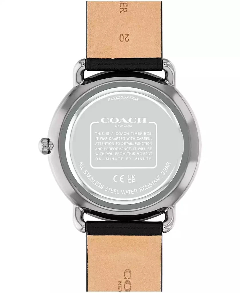 Coach Unisex Elliot Black Leather Strap Watch, 40mm 3