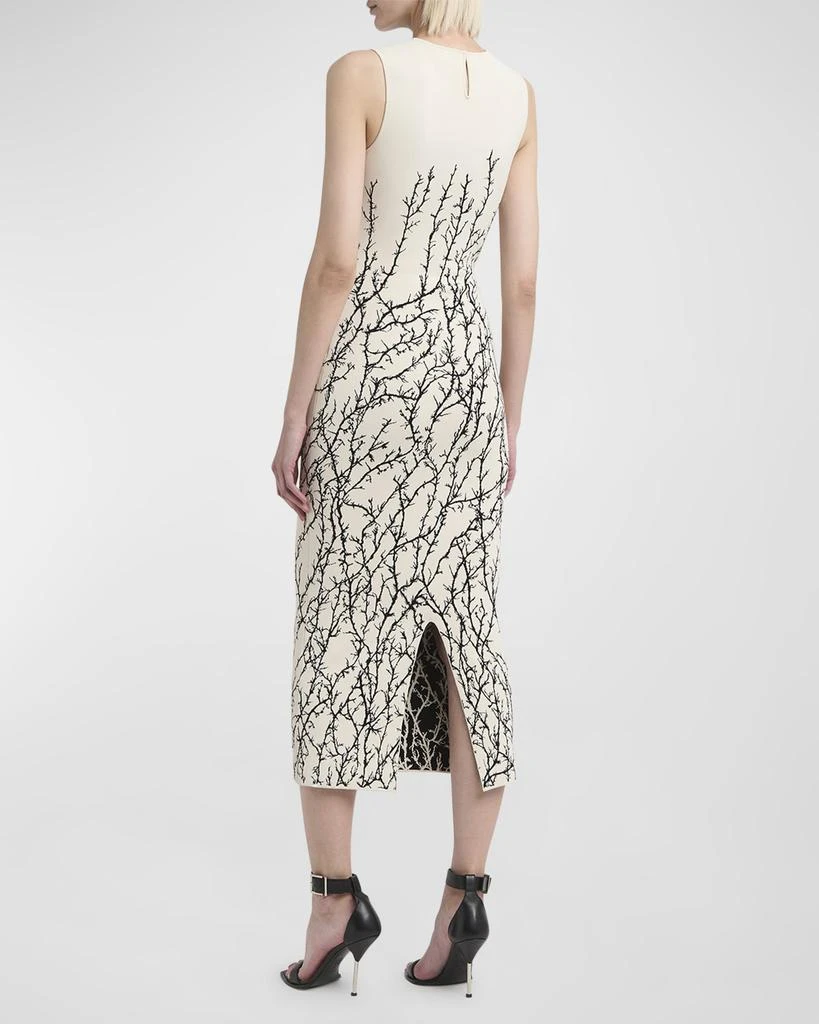 Alexander McQueen Thorn Embroidered Jacquard Midi Dress 4