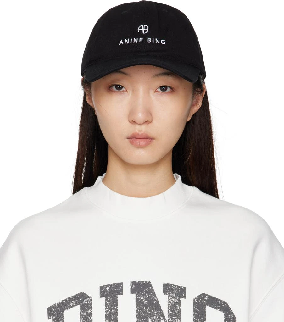 ANINE BING Black Jeremy Baseball Cap 1