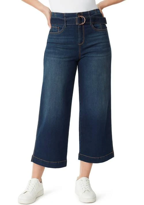 Gloria Vanderbilt Vanderbilt Womens Belted Crop Trouser Pants 1