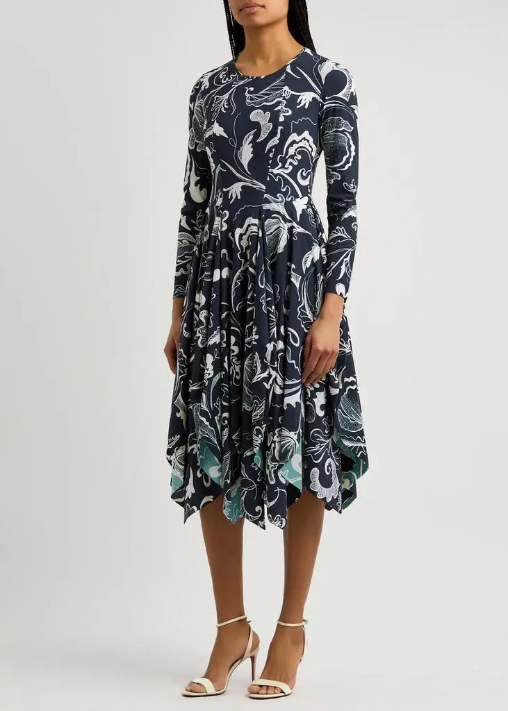 HIGH Enthusiasm floral-print stretch-jersey midi dress 2