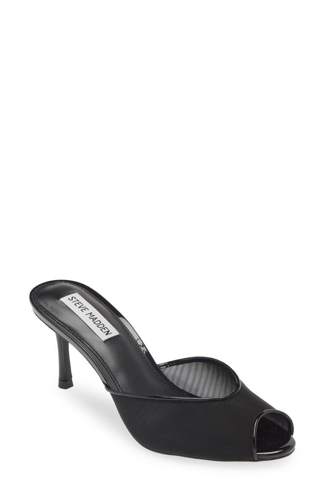 【Steve Madden】Rowe Peep Toe サンダル Steve Madden Rowe Peep Toe Sandal Black 6 - Slippers