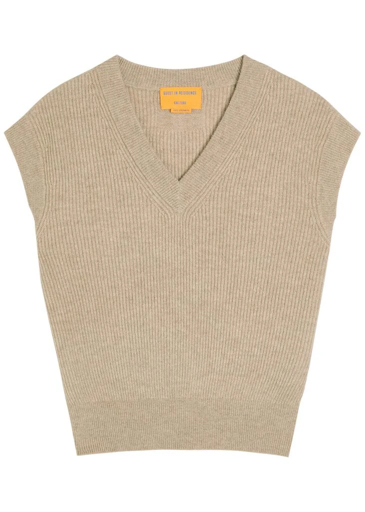 Guest In Residence Ribbed cashmere vest 1