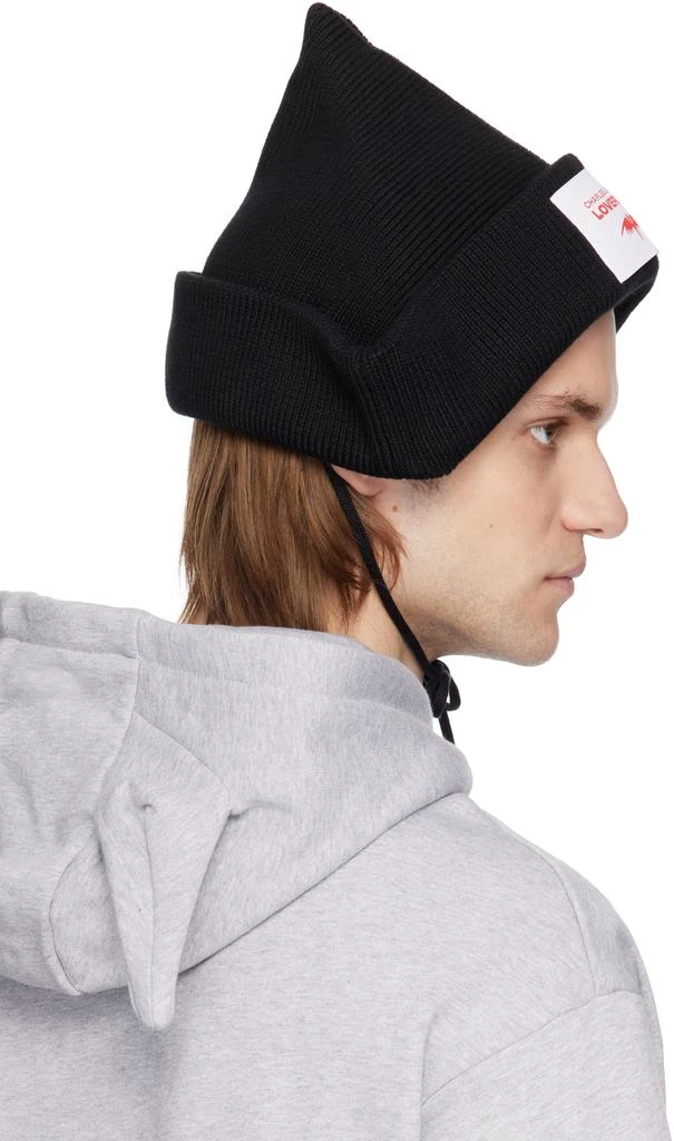 Charles Jeffrey Loverboy Black Paper Boat Beanie 3