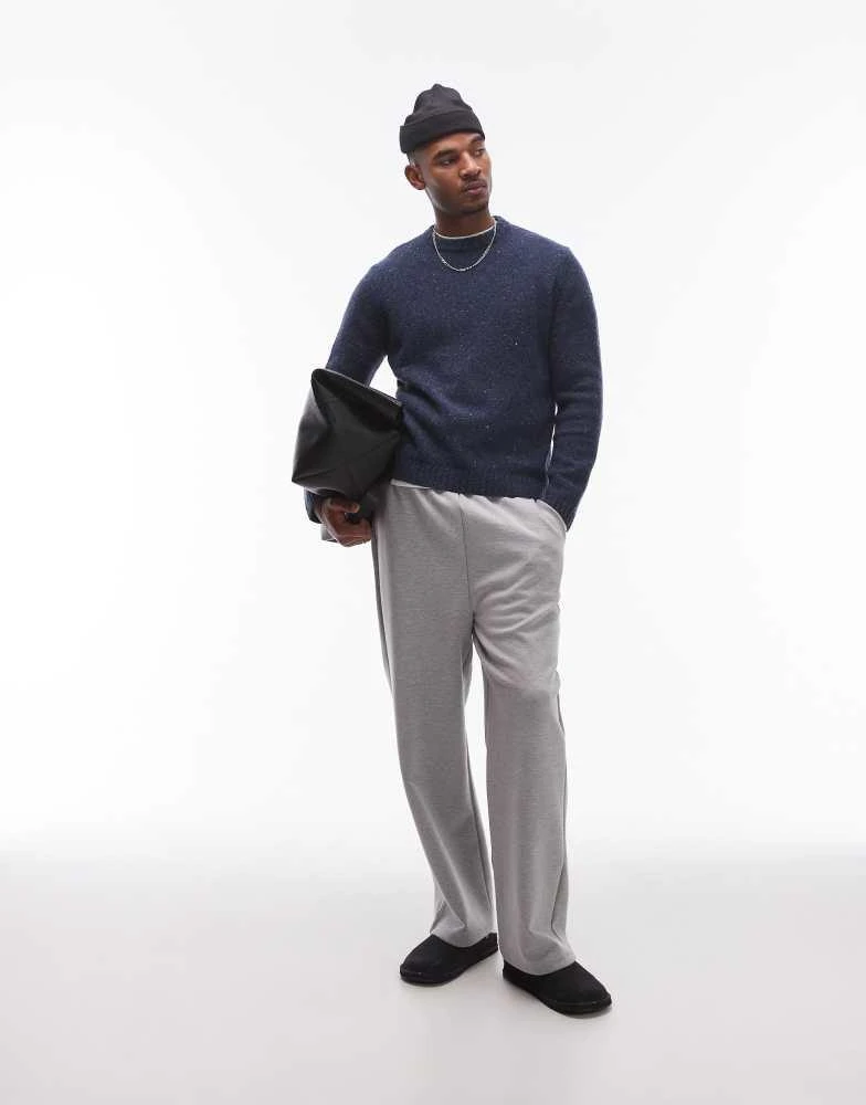 ARKET ARKET relaxed fit wool blend textured sweater in blue 3