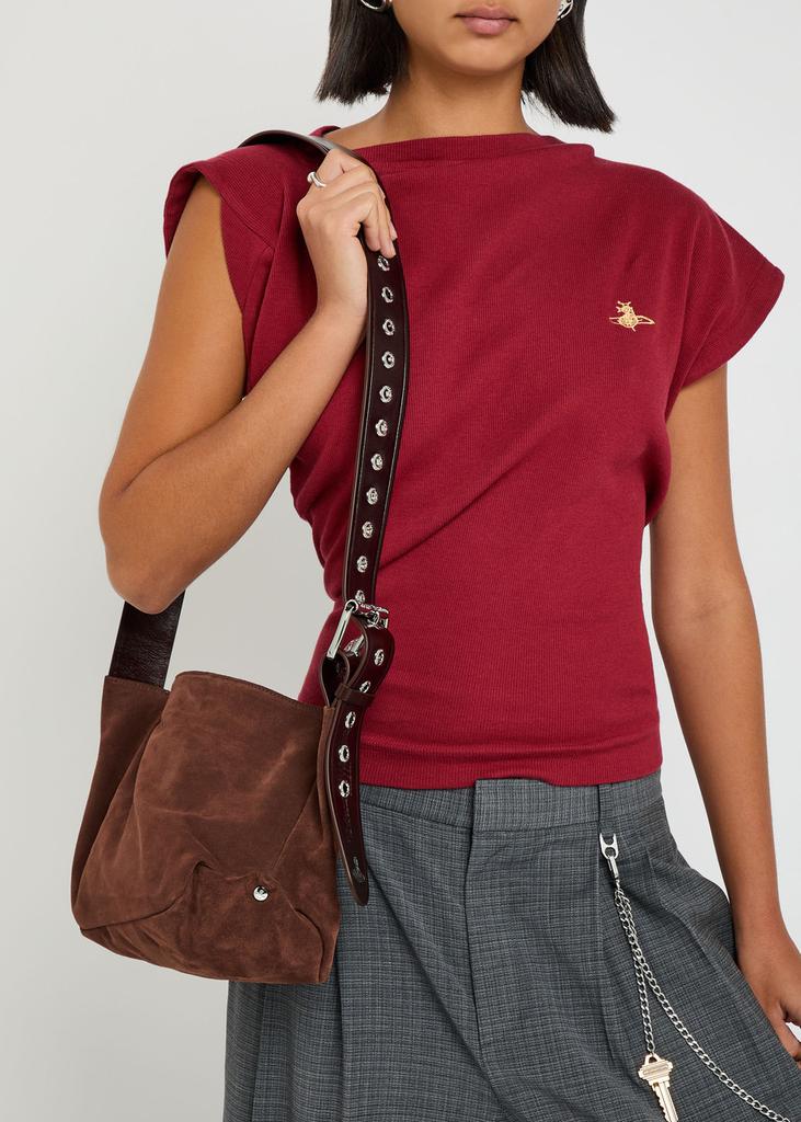 Vivienne Westwood Maxime small suede cross-body bag - Crossbody