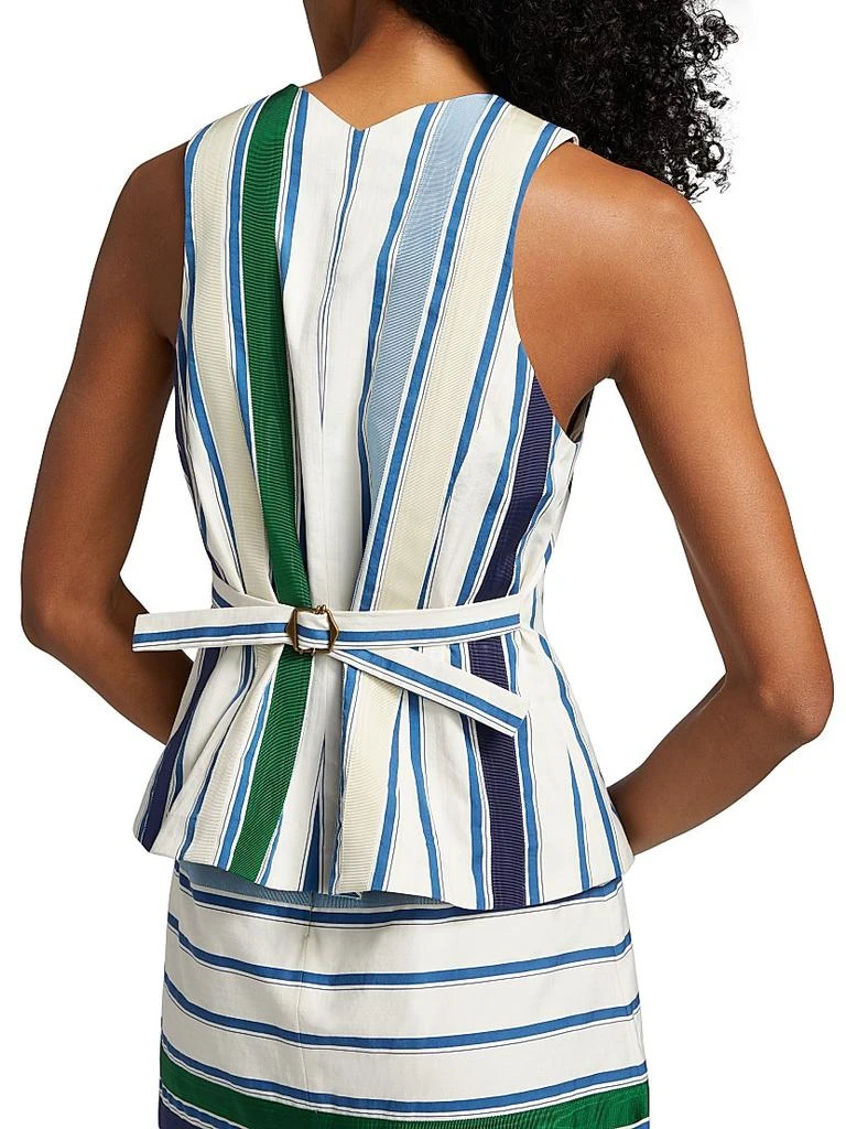 Rosie Assoulin King Giorgio Striped Cotton-Blend Vest 6