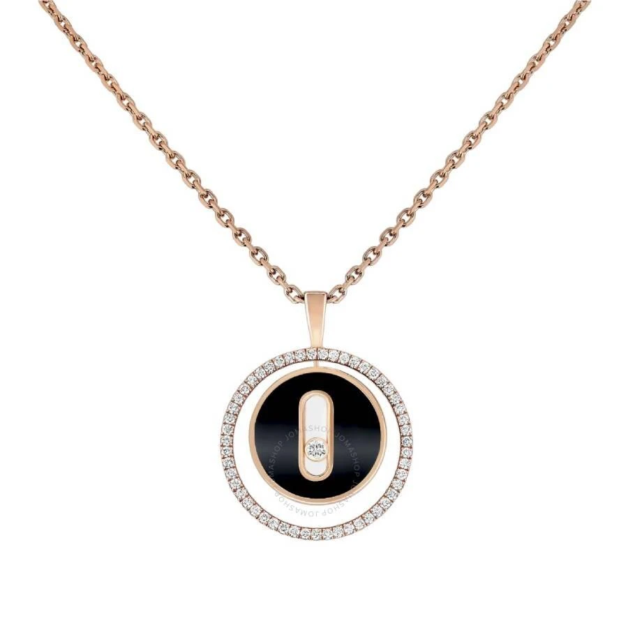 Messika Messika Lucky Move 18k Rose Gold Onyx Diamond Necklace 1