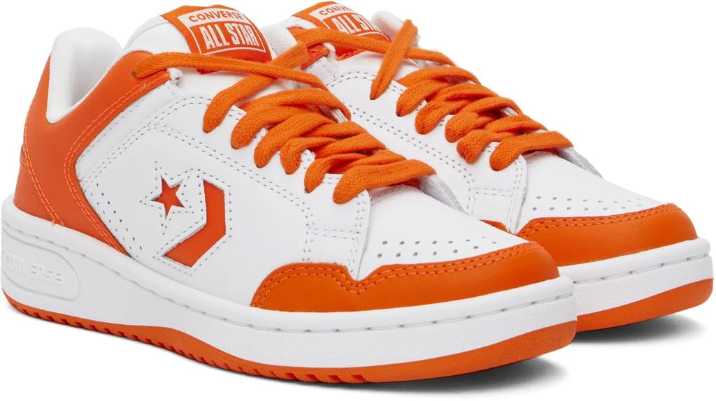 Converse Orange & White Weapon Low Top Sneakers 4