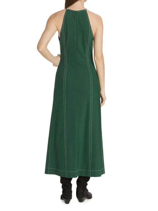 ganni beaded dress Ganni // Floral Jacquard Wrap Dress – VSP Consignment main image 0