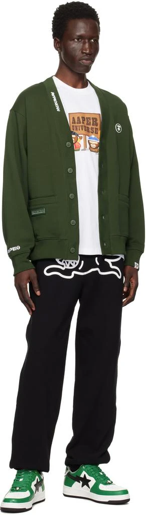 AAPE by A Bathing Ape Green  'AAPE Now' Sweat Cardigan 4