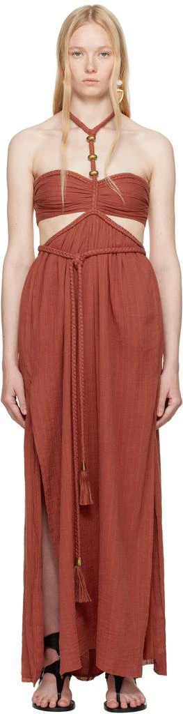 Isabel Marant Orange Justine Maxi Dress 1