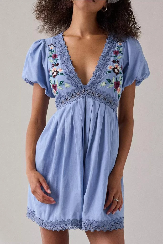 knee length dresses for ladies Stunning Love Floral Lace Babydoll Mini Dress
