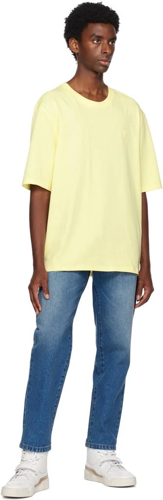 AMI Paris SSENSE Exclusive Yellow Ami de Cœur T-Shirt 4