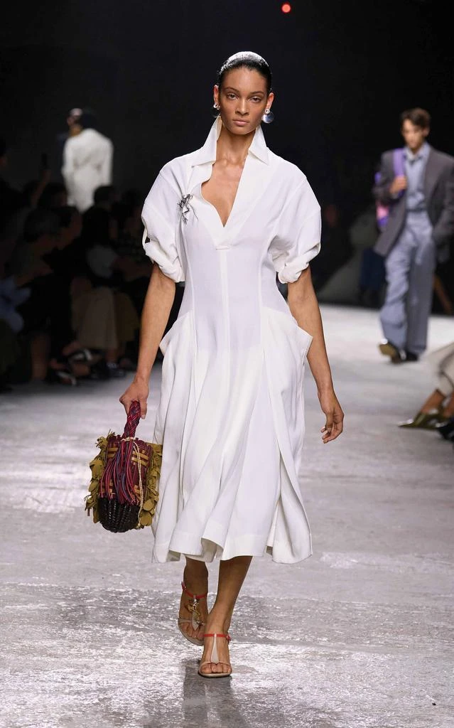 chinese dress ladies Bottega Moda | Linen Mid Sleeve Maxi Dress | Khaki