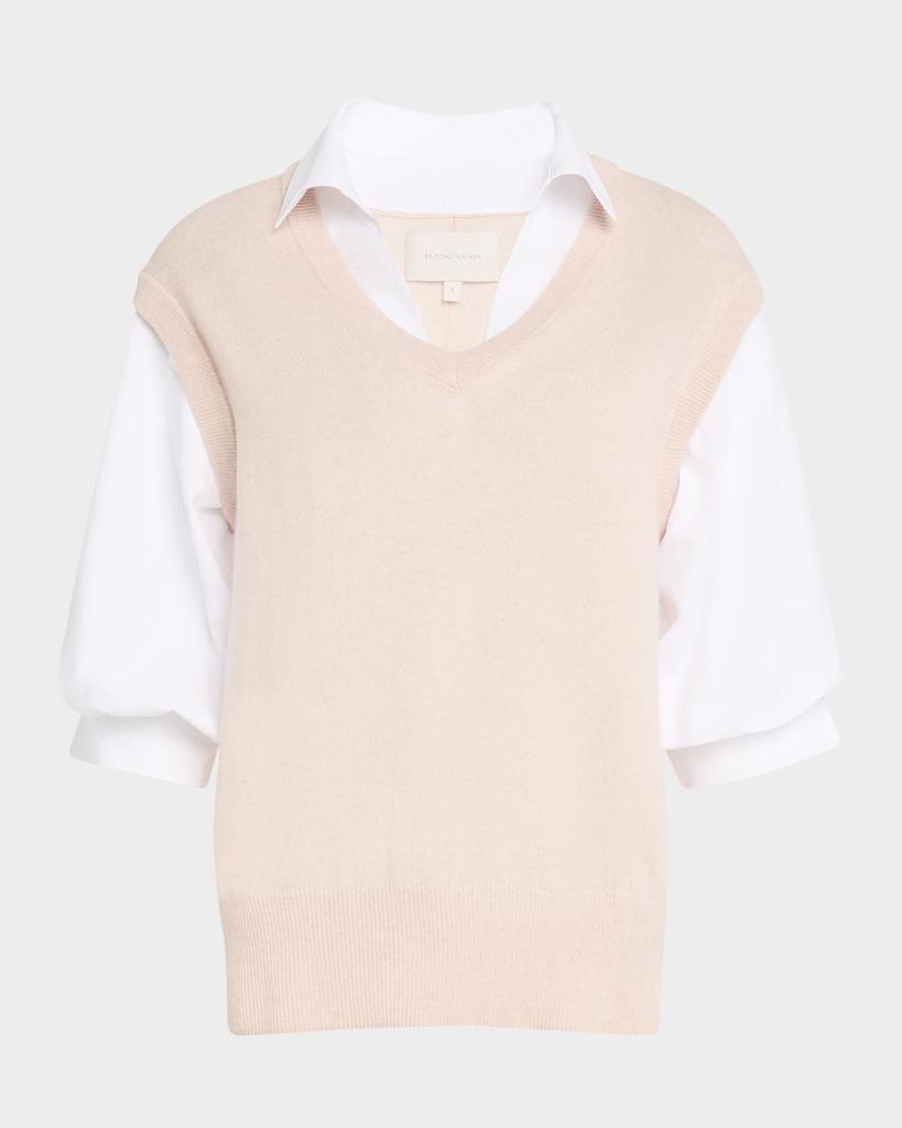 Brochu Walker Kate Layered Wool-Cashmere Shirt