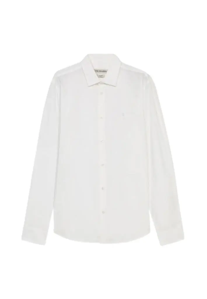 TRUSSARDI Trussardi slim fit-stretch popeline shirt