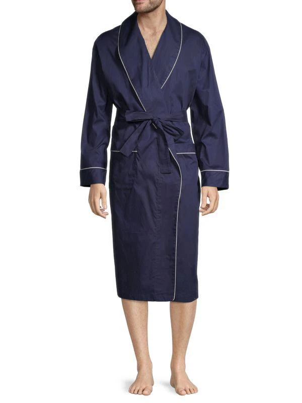 Saks Fifth Avenue Piped Shawl Robe 1