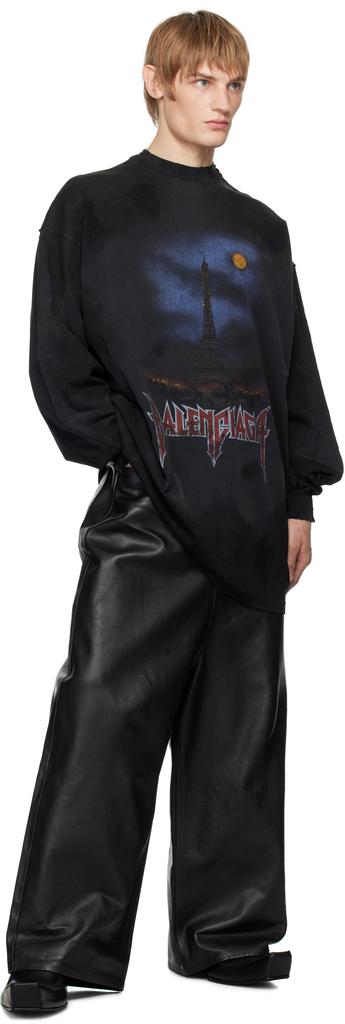 送料込BALENCIAGA+ParisMoon Double FrontロングスリーブTシャツ ホワイト の ウィメンズ PARIS MOON DOUBLE FRONT ロング