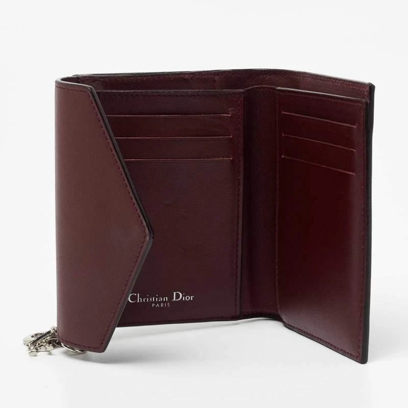 Dior Dior Burgundy/Dark Blue Leather Diorissimo Envelope Wallet 3