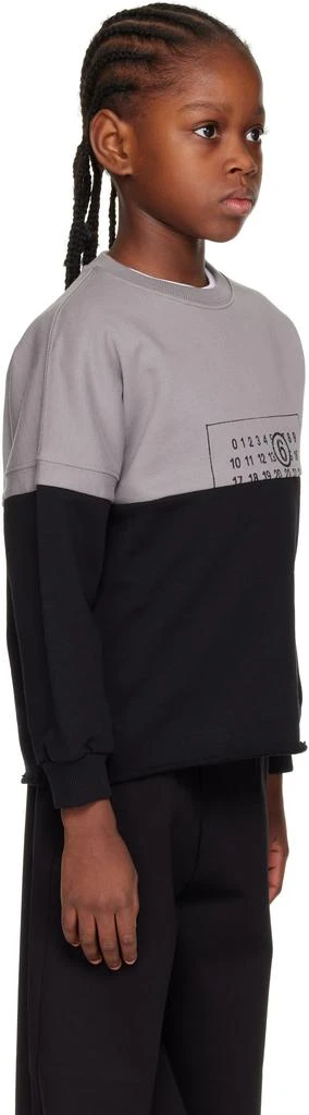 MM6 Kids Gray 
Black Paneled Sweatshirt 2