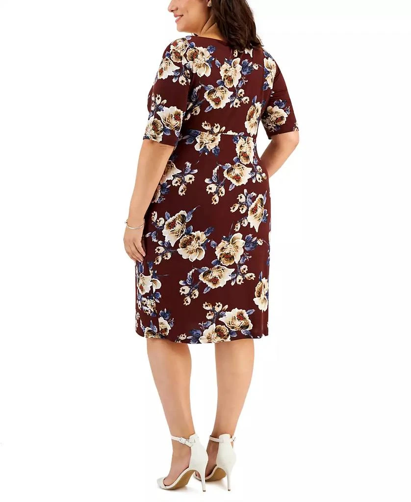 Connected Plus Size Printed Side-Tab Dress 5