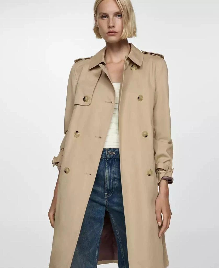 Mango Women's Belted Classic Trench Coat 6