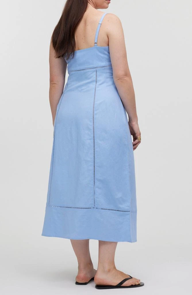 Madewell Sweetheart Neck Linen Blend Dress 2