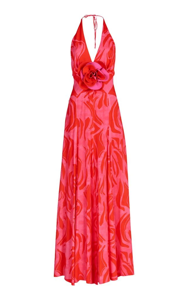 Silvia Tcherassi Silvia Tcherassi - Tawny Floral-AppliquÃ© Halter Maxi Dress - Multi - S - Moda Operandi 1