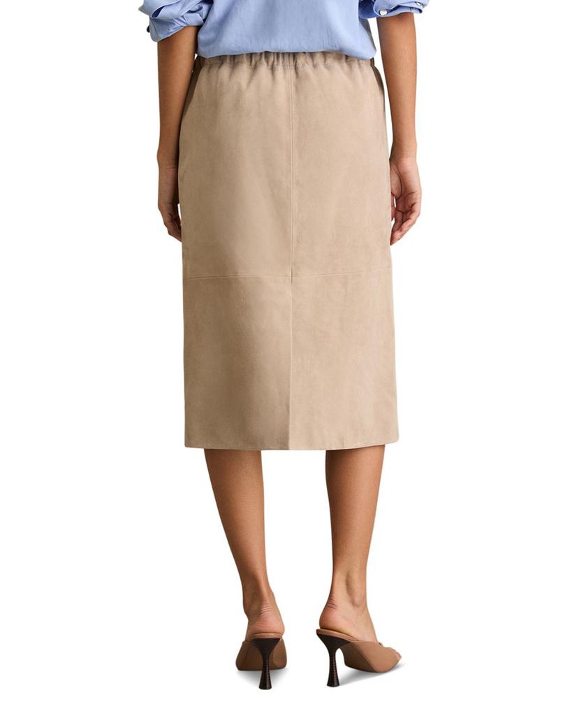 REISS Meagan Drawstring Leather Skirt - Dresses & Skirts