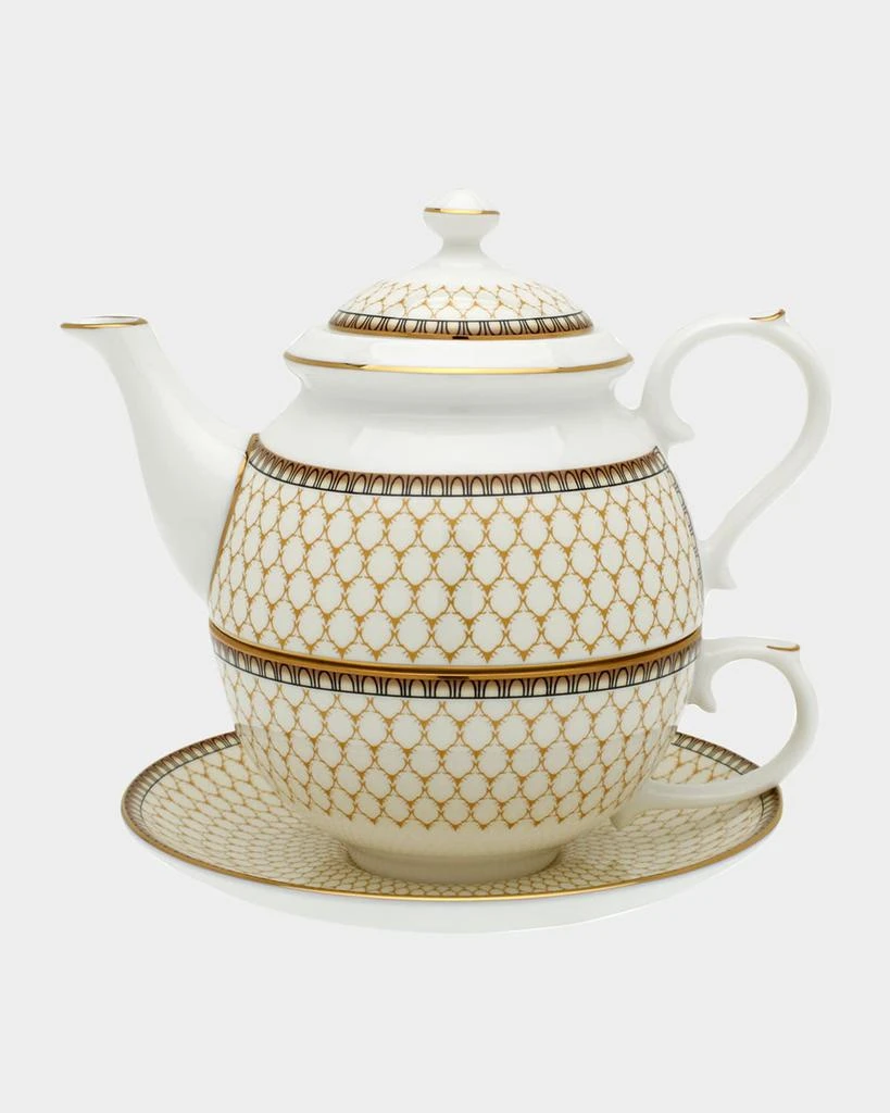 Halcyon Days Antler Trellis Tea For One Set 1