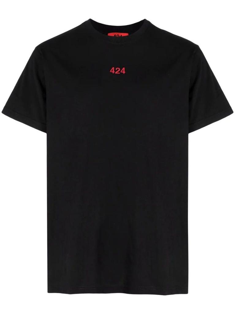 NA Logo embroidery black T-shirt